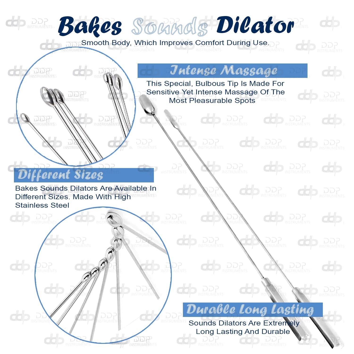 Two Pcs Bakes Rosebud Urethral Sounds 5MM & 9MM