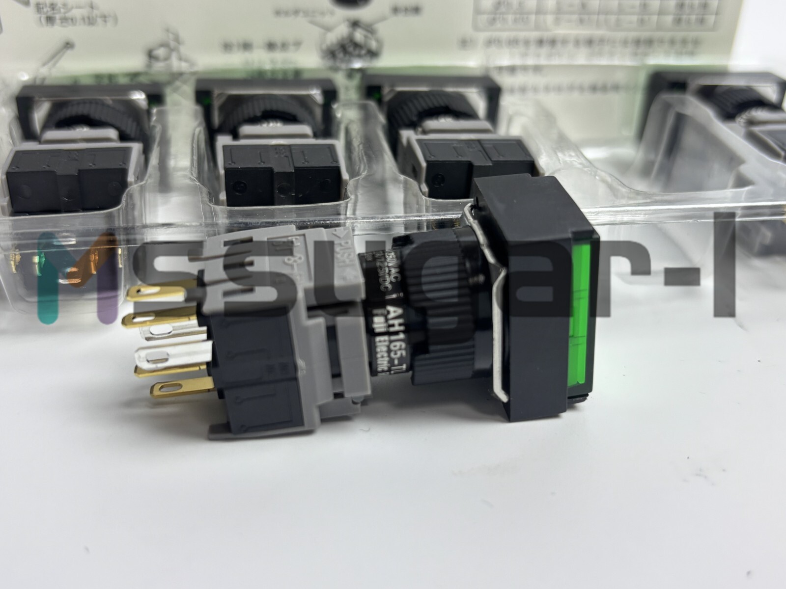 5PCS Green Pushbutton Command Switch 24VDC LED FUJI AH165-TLG11E3