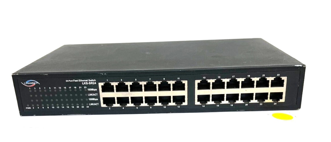 LINKSKEY LKS-SR24 FAST ETHERNET SWITCH 24 PORTS 10/100MBPS 2MB OAL 11-1/8"