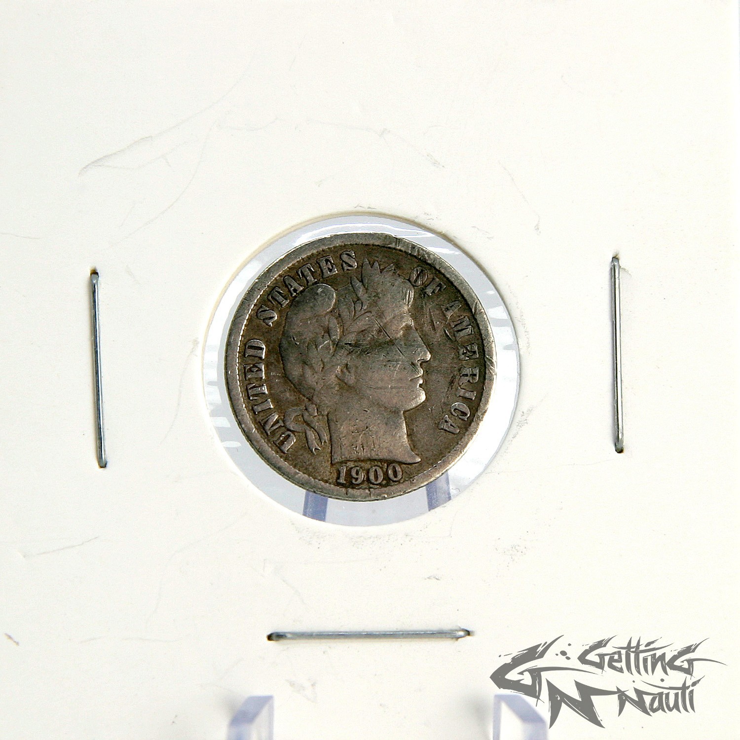 1900 P Barber Dime - 90% Silver - Philadelphia Mint - Good Circulated Condition