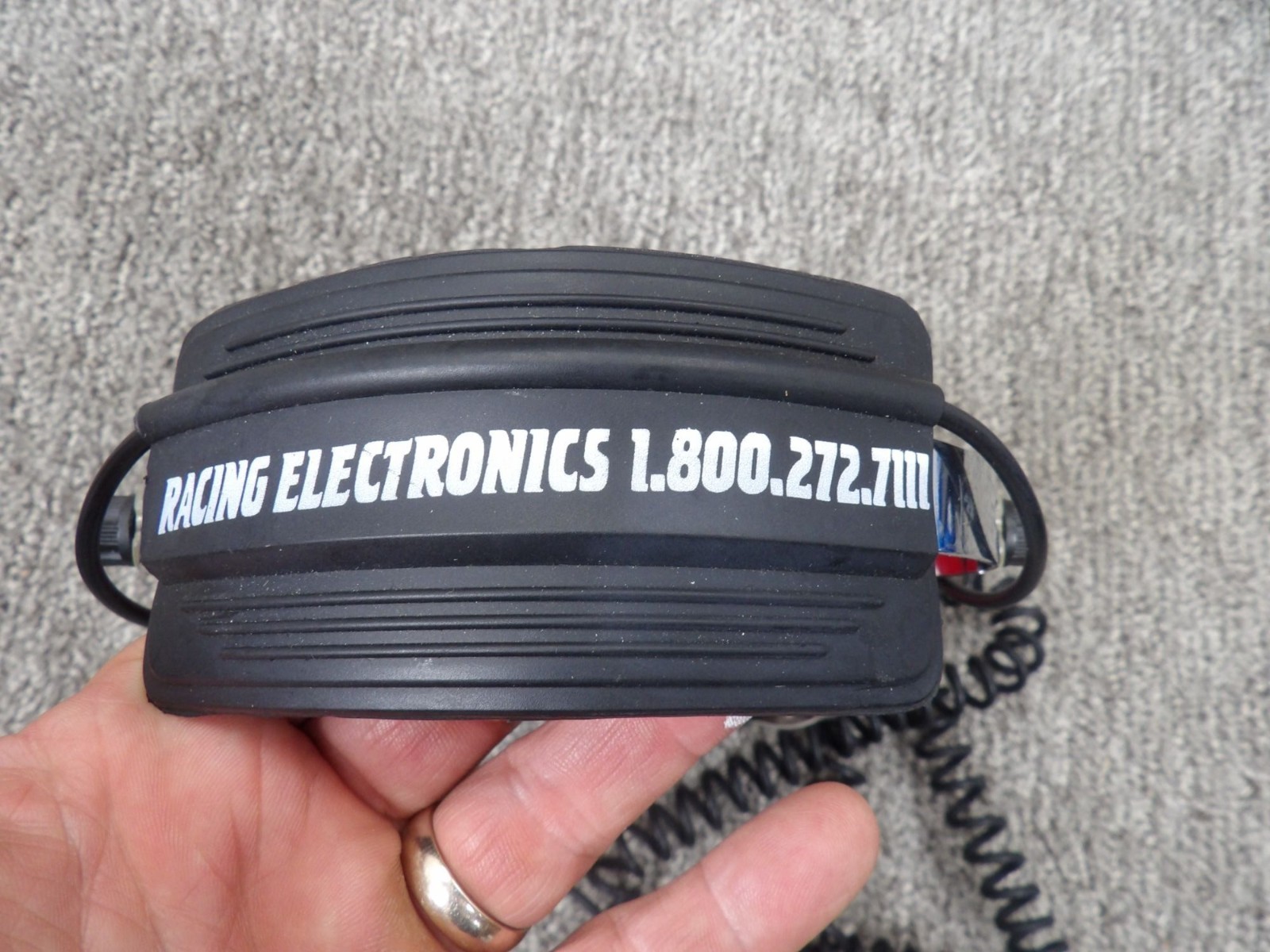 Racing Electronics Red Noise-Canceling Wired Headset With Coiled Cable & Padded