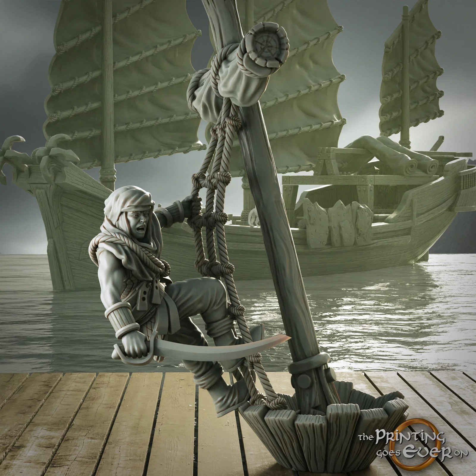 Pirate Lookout - 28-32mm Pirates of the Eastern - Resin Tabletop Miniature