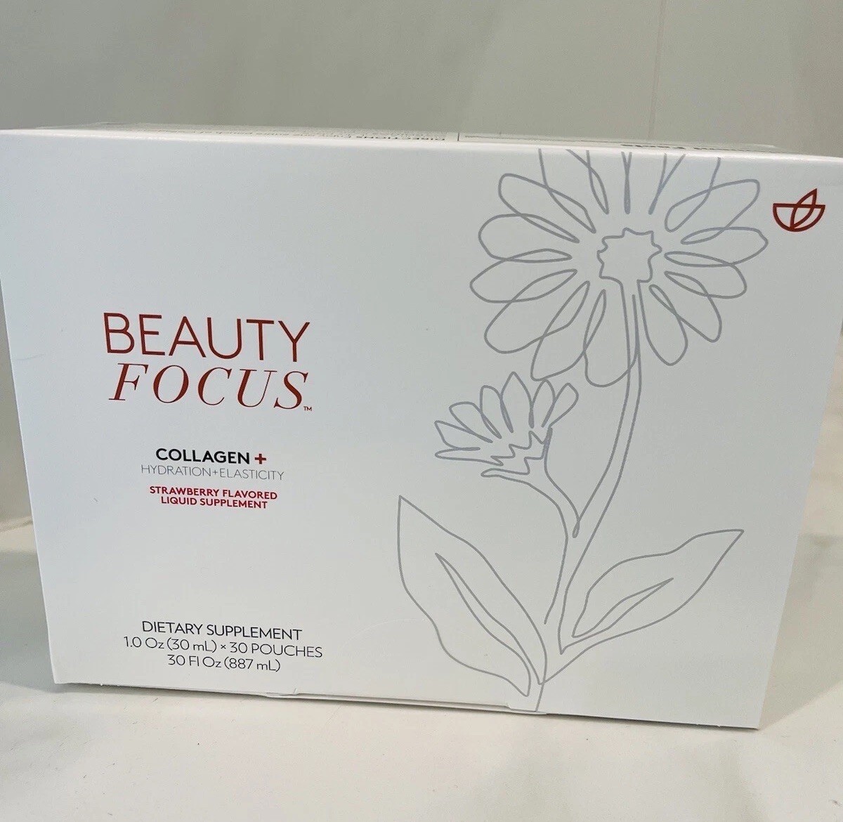 Nu Skin Beauty Focus Collagen+ Strawberry | Nuskin Liquid Collagen Exp 11/2026