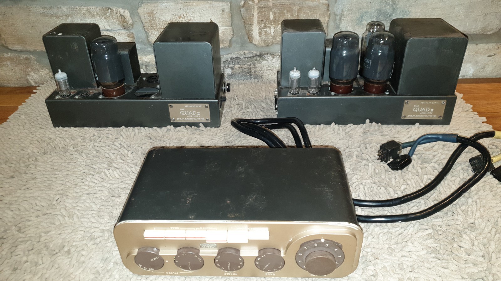 Rare The Quad II Vacuum Tube Amplifierpower Set Of 2 Vintage Audio