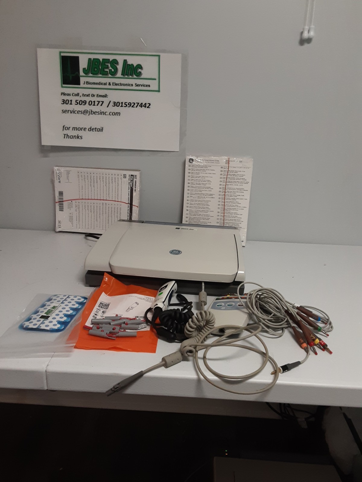 GE MAC 5500 HD EKG , with all accessories 60 day free waranty and retun incl