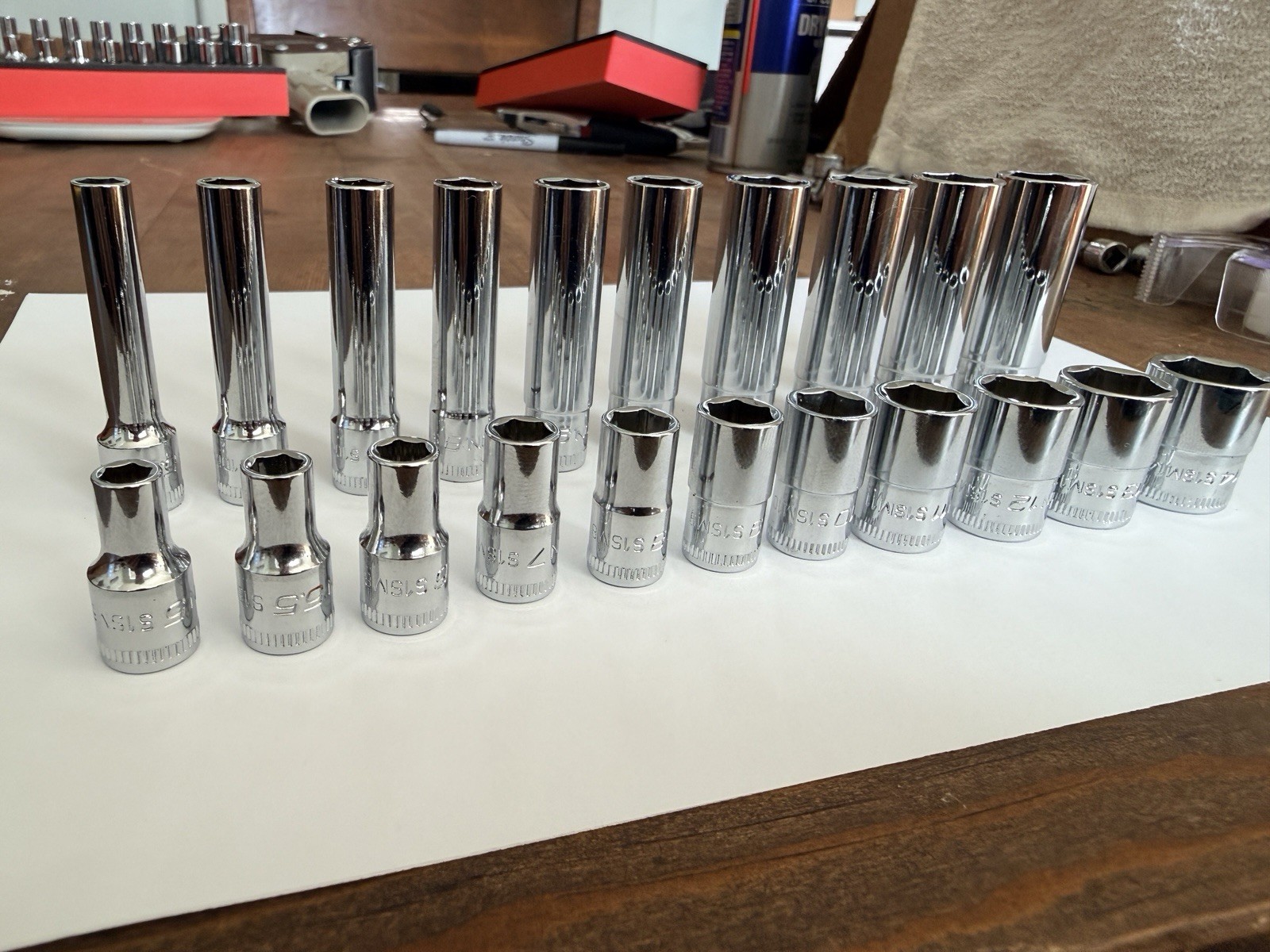 ICON 1/4” Drive 6Pt Metric Shallow/Deep Socket Chrome - Choose Size mm
