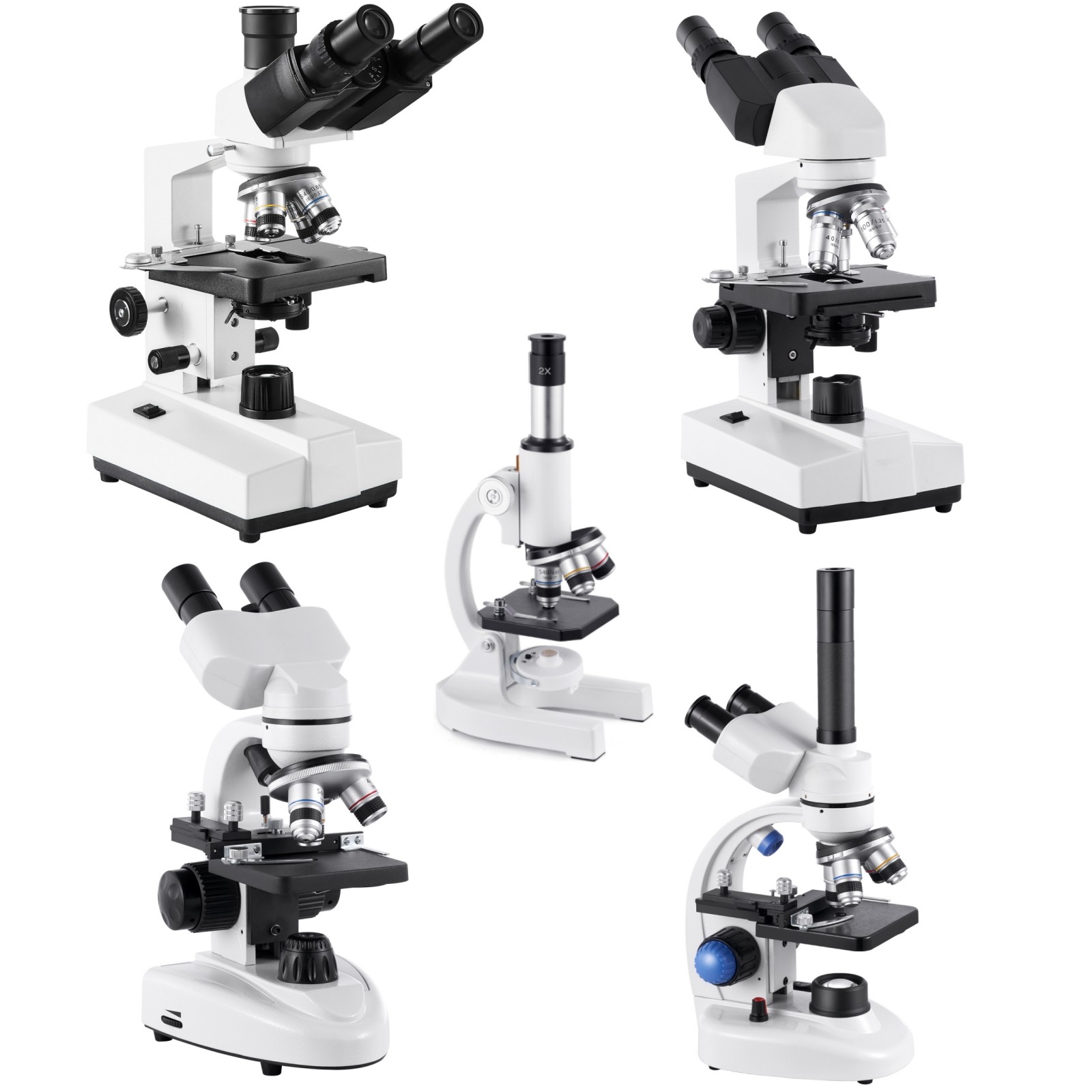 Uimoso Compound Microscope Binocular/Trinocular 40X-2500X/5000X Mechanical Stage