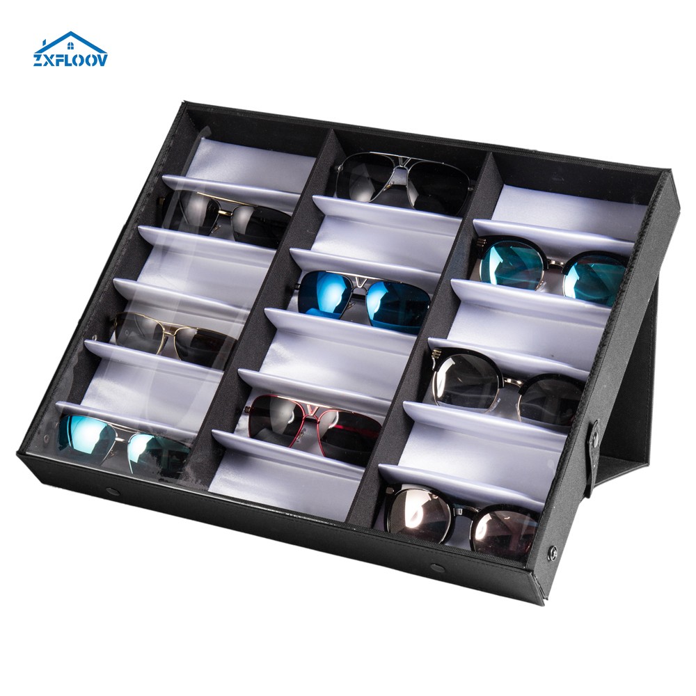 18 pcs Sunglasses Organizer Display Case for Stylish Eyewear Storage