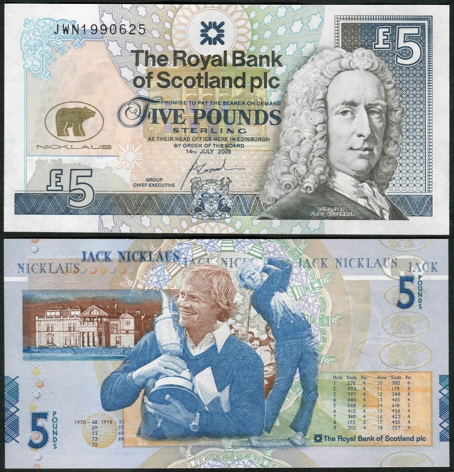 Scotland (RBS) 5 Pounds 2005 P365 UNC - Commemorative