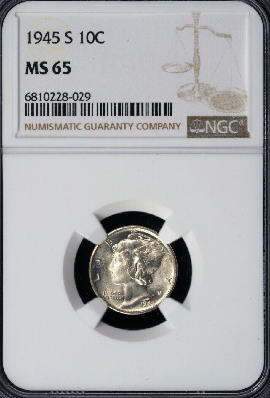 1945 S NGC MS65 CONECA DDR-001 Doubled die reverse RARE