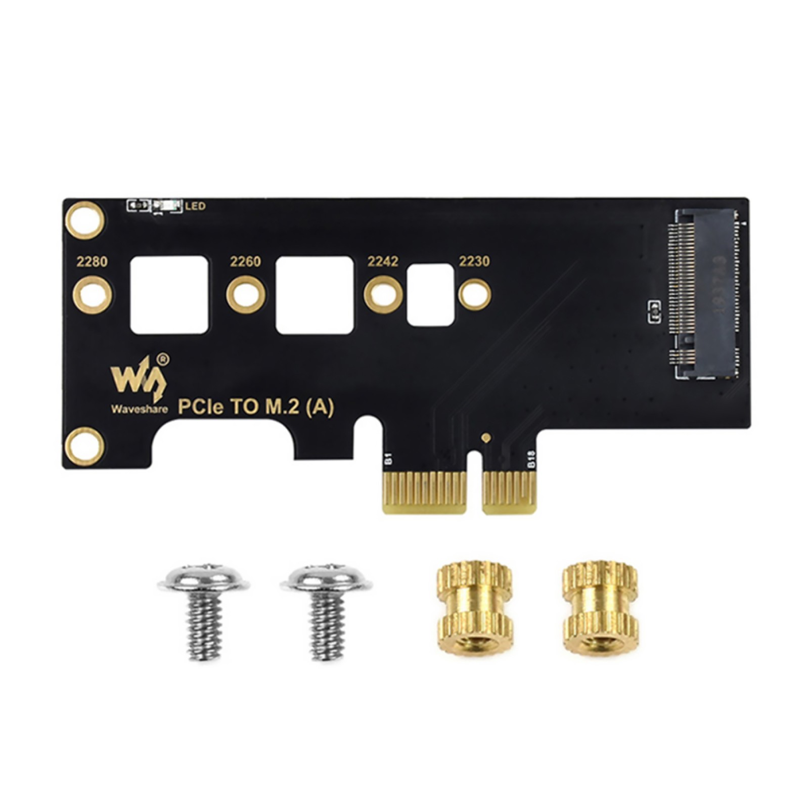 PCIe to M.2 Adapter Card with LED Light for Raspberry Pi RPI Compute Module 4 b