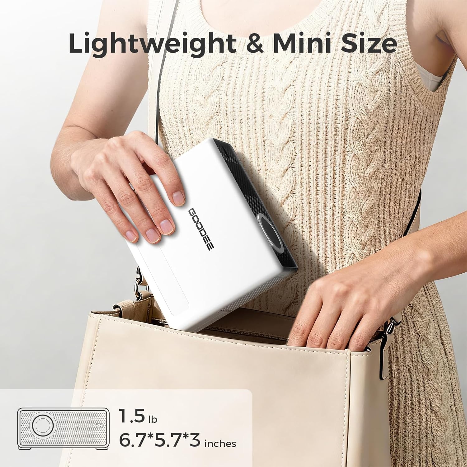Mini Projector Smart WiFi Bluetooth HD Portable
