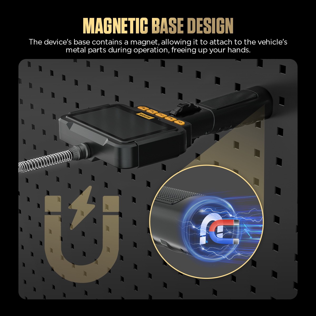Industrial Endoscope Camera Borescope Inspection Camera 4.3" Screen 2-Way 360°