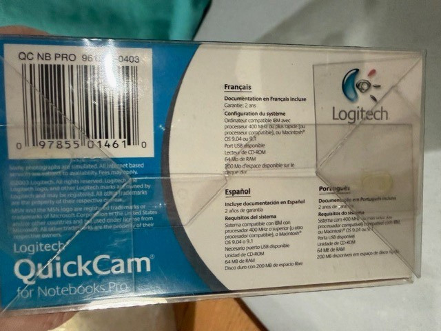 Logitech QuickCam for Notebooks Pro USB 2.0 Webcam new