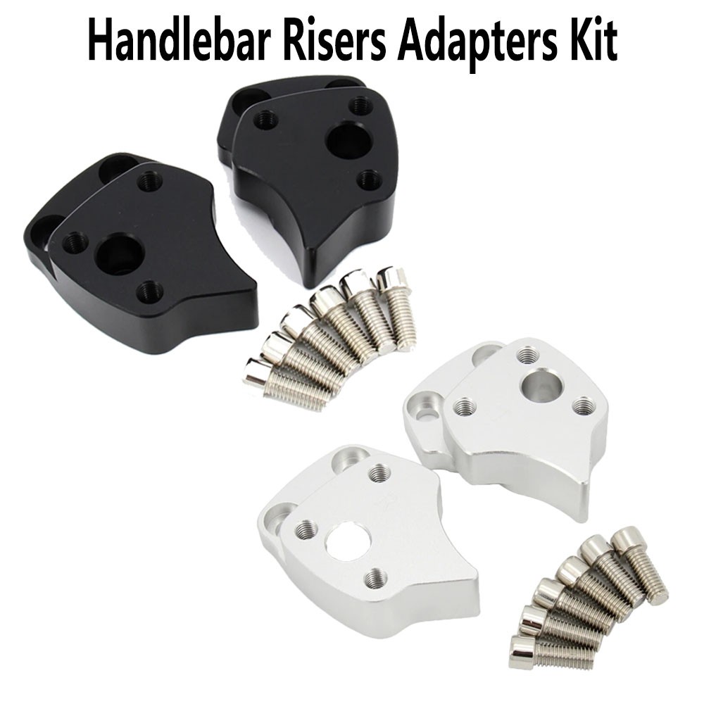 For Yamaha FJR 1300 2001-2005 1" Up + 1-3/4" Back Handlebar Risers Adapters Kit