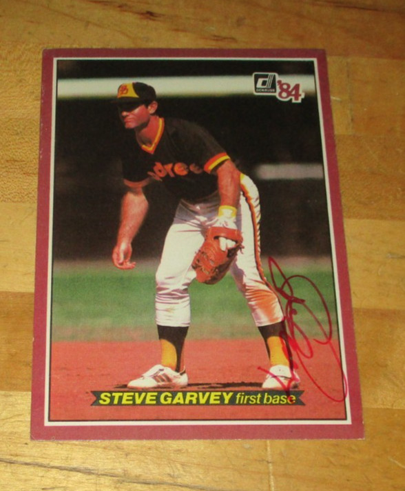 1984 Donruss Action All-Stars #38 Steve Garvey - Signed