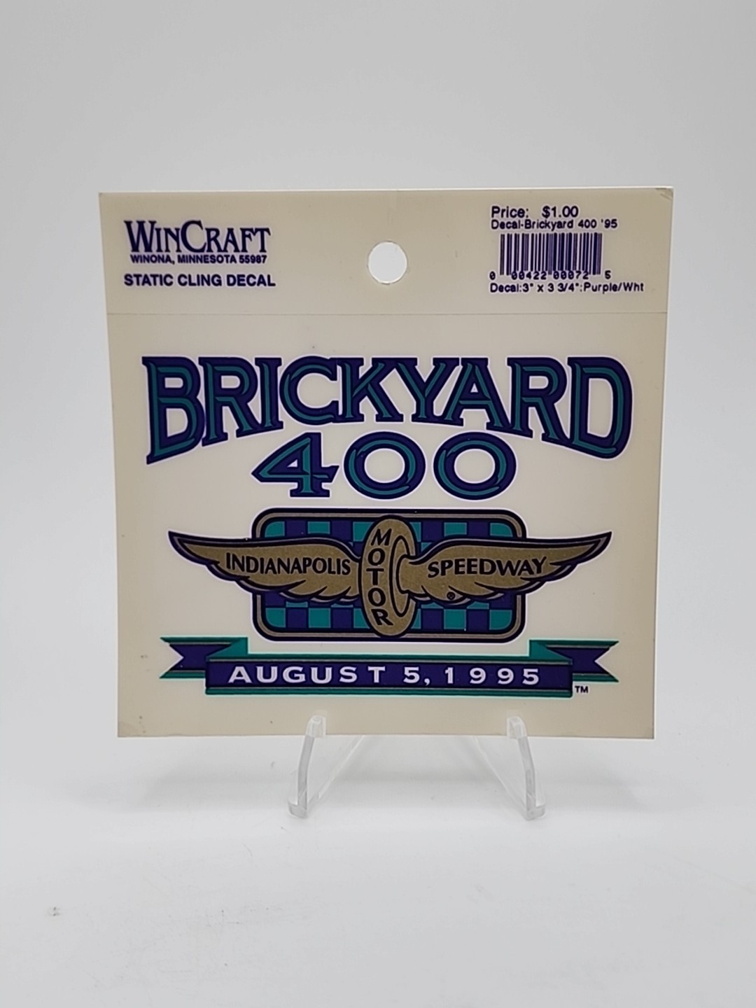 Vintage Brickyard 400 August 5 1995 Indianapolis Motor Speedway Decal