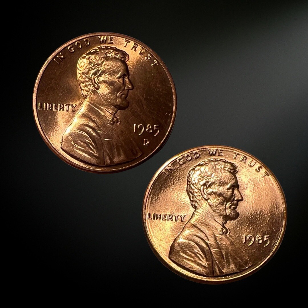1985 P D Lincoln Memorial Cent BU 2 Coin Set Brilliant Uncirculated