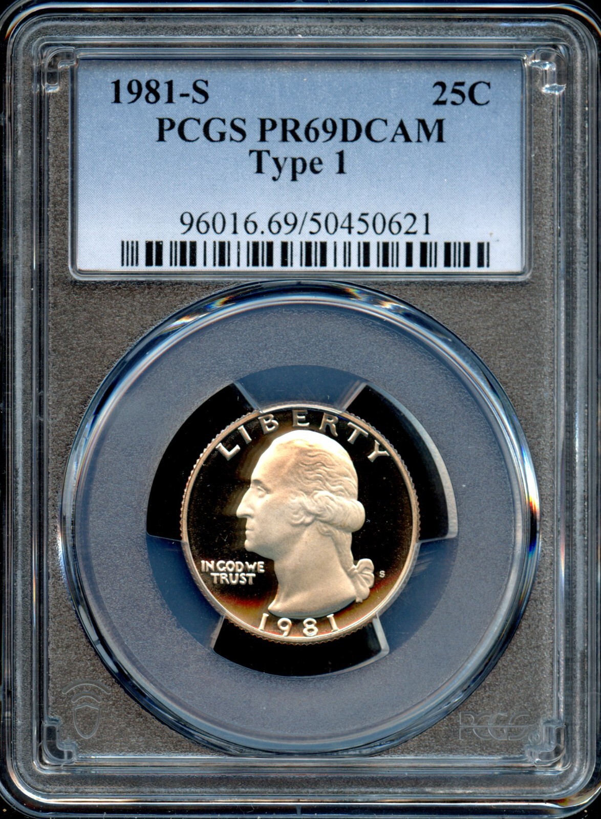 PCGS - Washington Quarter - 25c - 1981 S - PR-69-DCAM