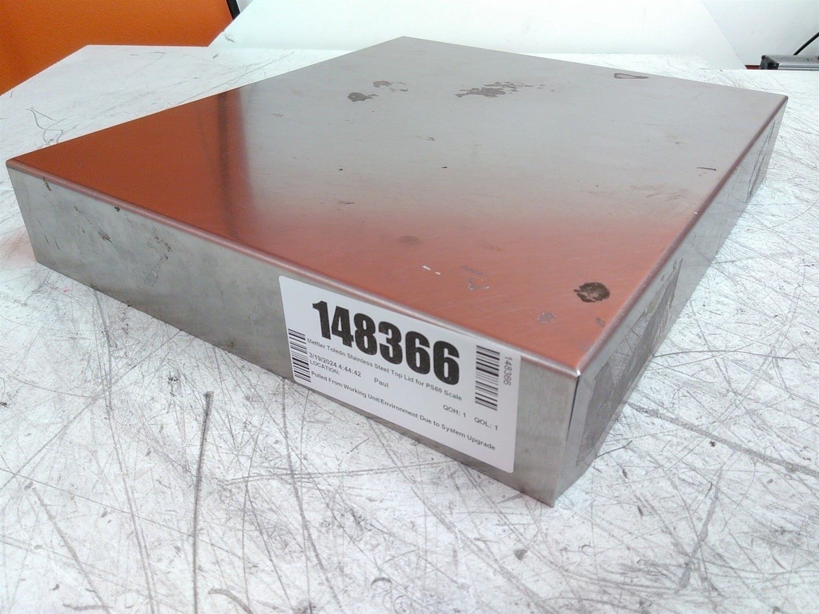 Mettler Toledo Stainless Steel Top Lid for PS60 Scale
