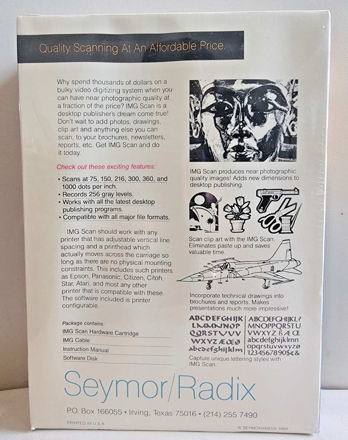 IMG Scanner by Seymor/Radix - Atari ST Disk w/Manual - Complete in Box