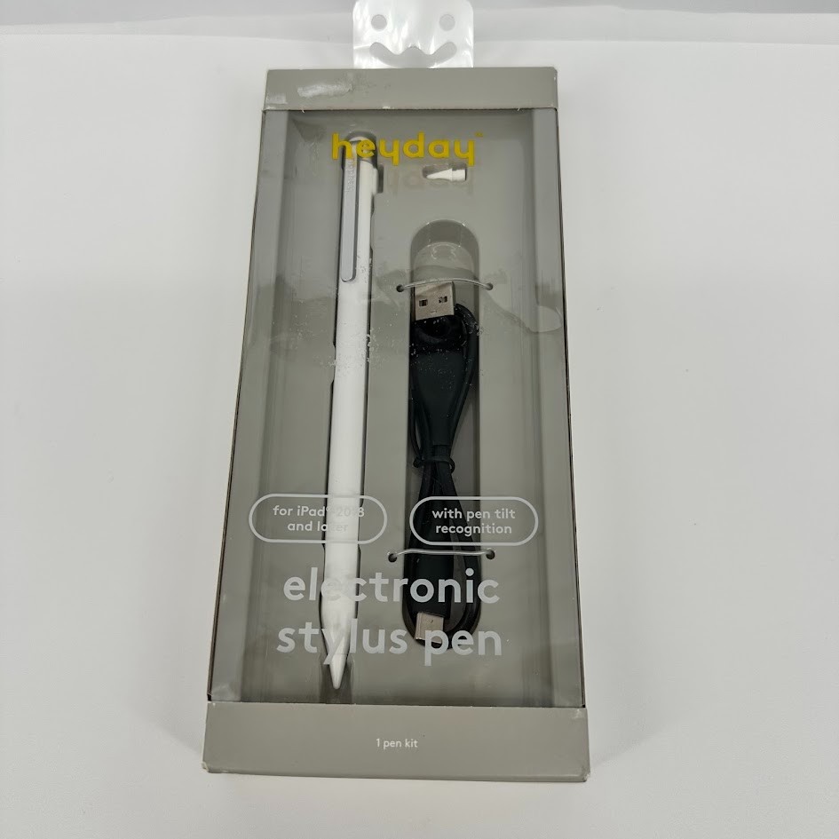 Heyday Stylus Pen for iPad 2018 and later models, White - 1 Pen Set