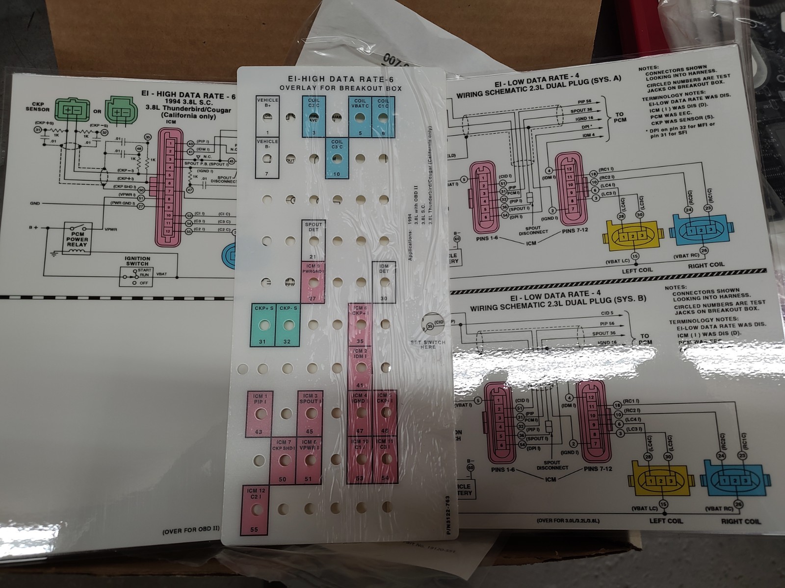 NOS 1994 Ford Essential Service set TKIT-1994-F/FM/FLM/LT overlays card adapters