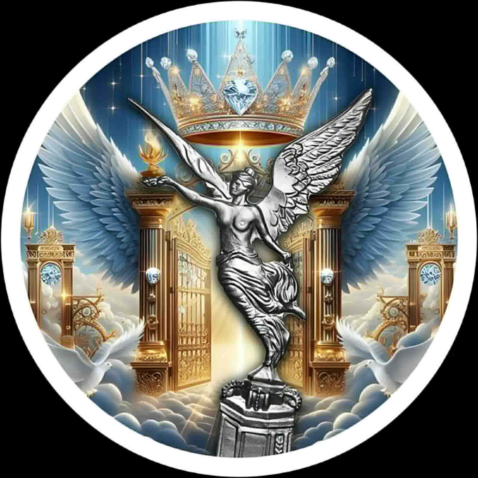 2024 Mexico Libertad Angel in Seventh Heaven 1 oz Silver Colorized Silver Coin