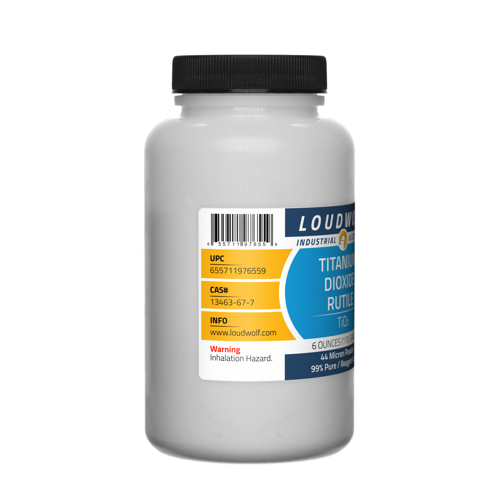 Titanium Dioxide Rutile, 12oz, Reagent Grade, Sturdy Bottles, SHIPS SAME DAY