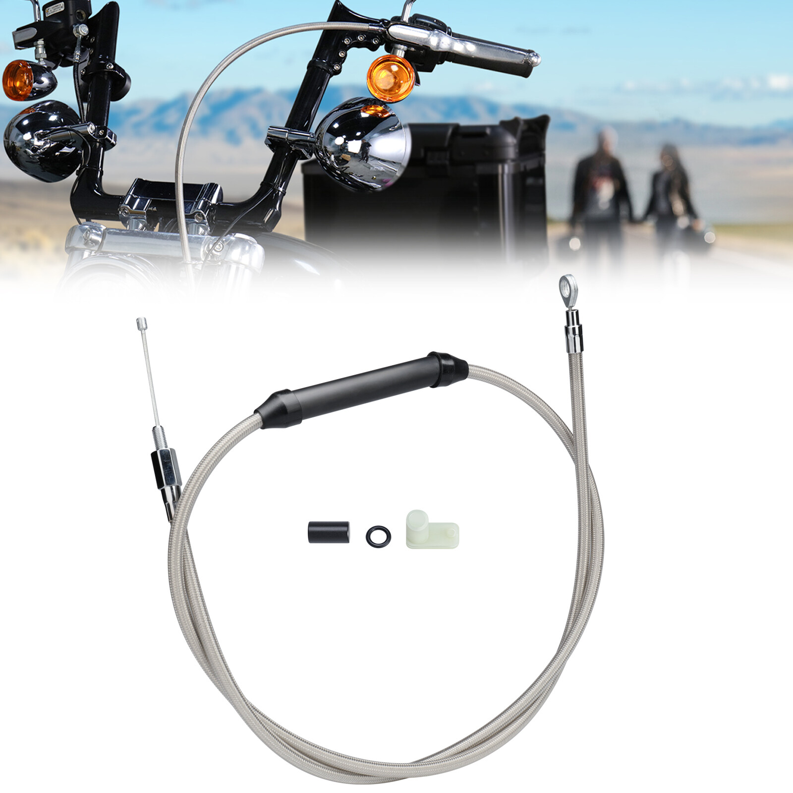 64-15/16" Touring Clutch Cable for Harley Softail Dyna Fat Boy Bob 2007-2016