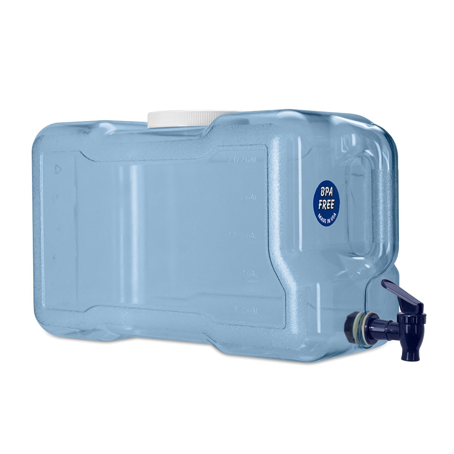 2 Gallon Refrigerator Dispenser Drinking Water Bottle w/ Spigot Faucet H2O Aqua