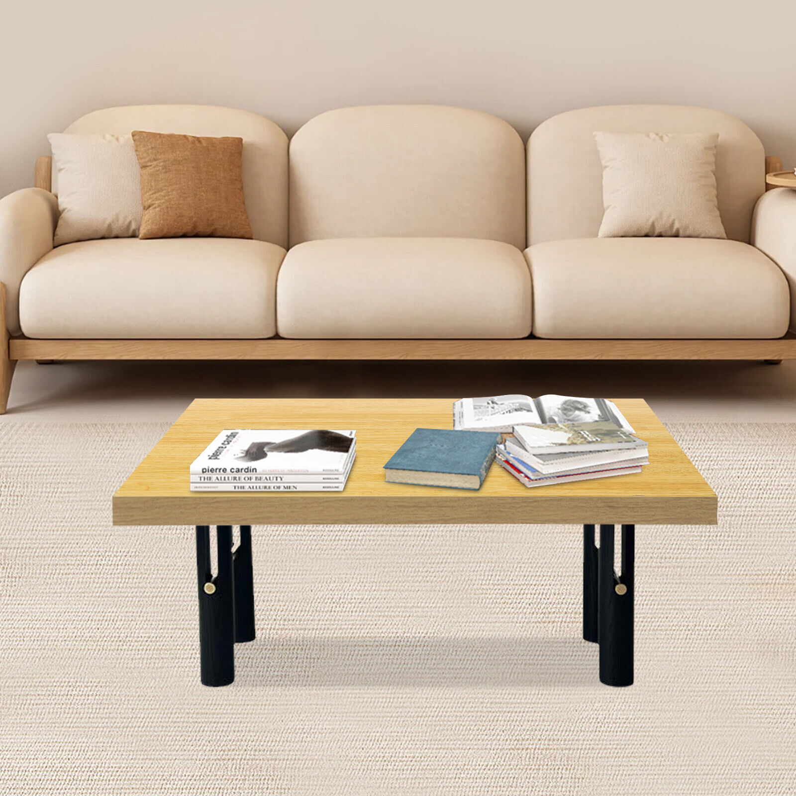 Plywood Rectangular Tabletop 75 × 60 × 3.5 cm Wood Color 35mm