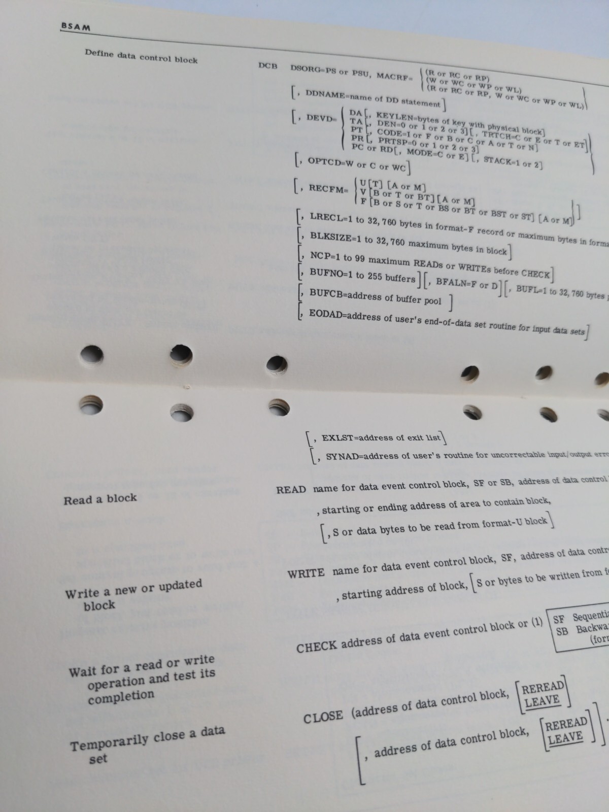 IBM System/360 Command Language Reference Data Booklet 1970s Vintage System360