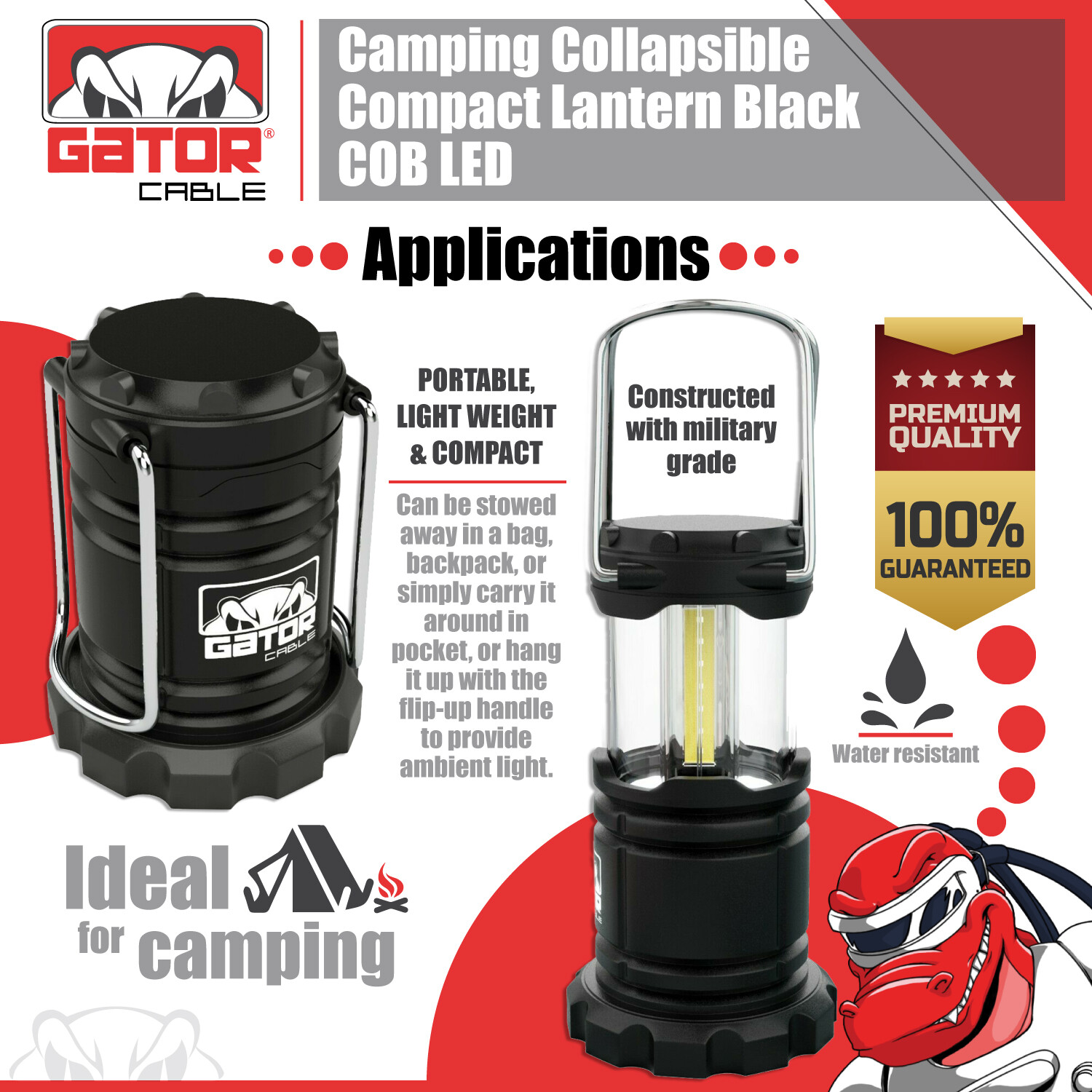2-Pack Camping LED Bright Emergency Lantern Light Lamp Portable Battery Powered