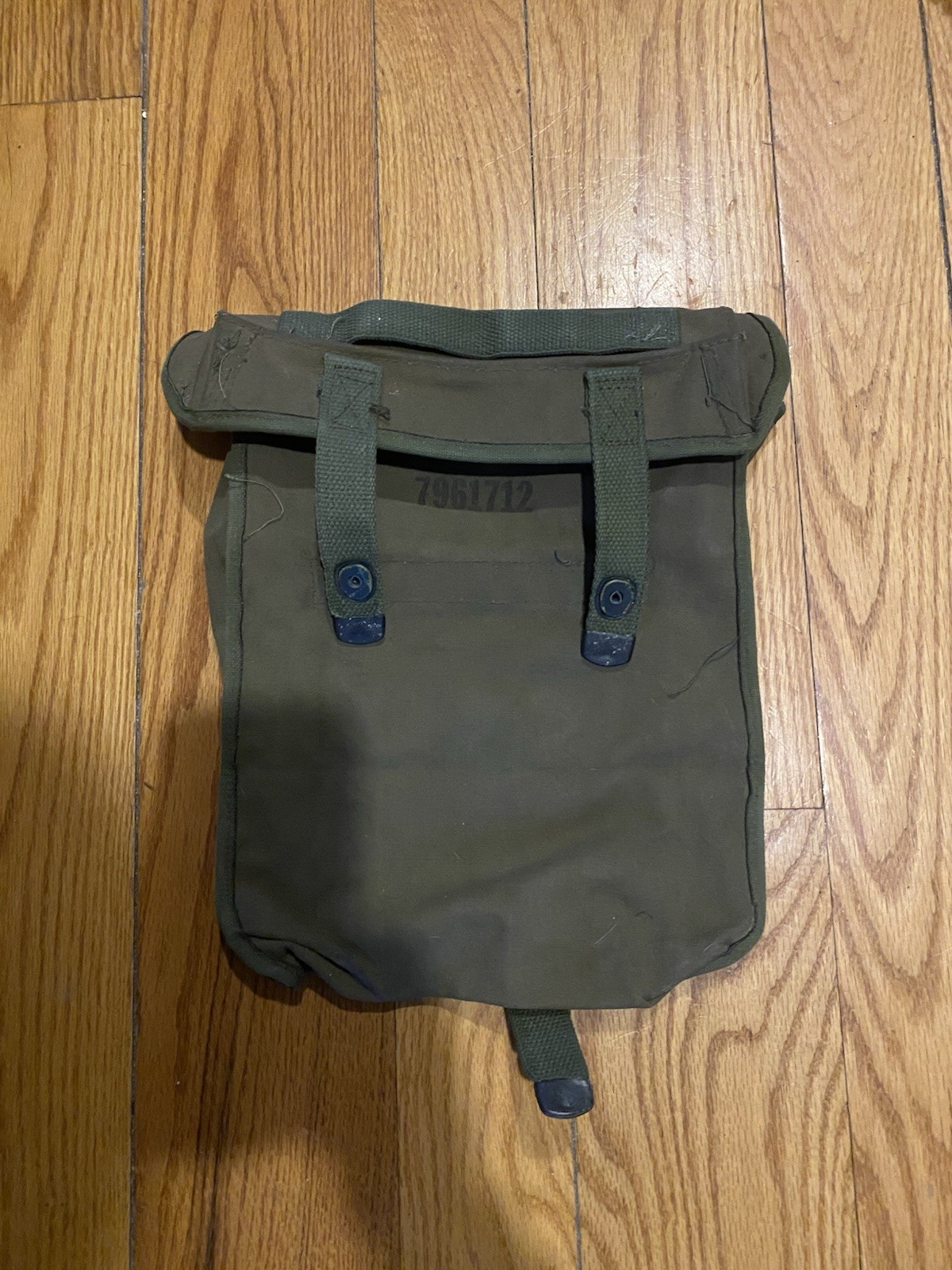 US Military Vintage Document Bag For Vehicle OD Canvas Excellent Cond.