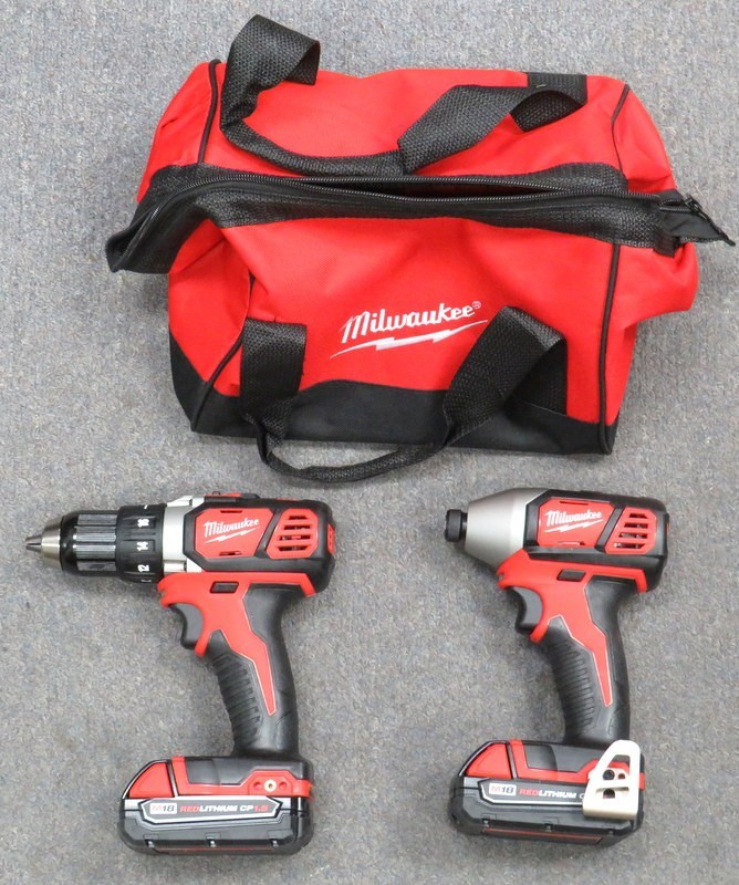 Milwaukee M18 18V Drill/Driver Impact Combo Kit (2691-22) 2 Batteries & Charger