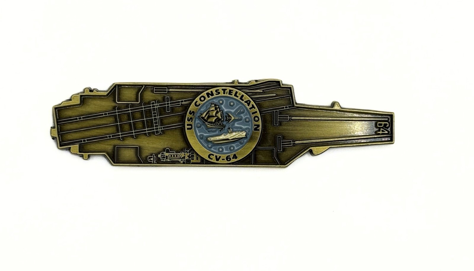 USS Constellation (CV-64) Challenge Coin - US Navy Carrier Shape