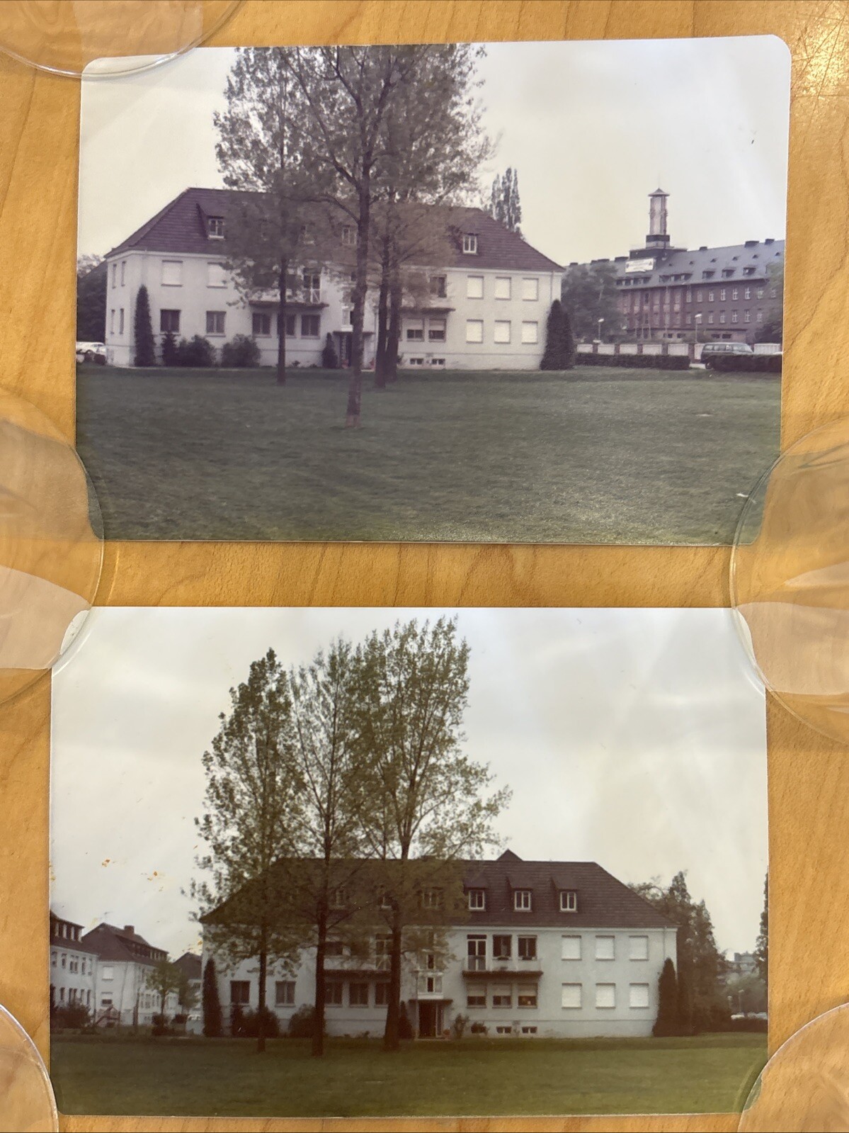 2 PHOTOS 1977 US Army housing & USAREUR headquarters Heidelberg Kaserne Germany