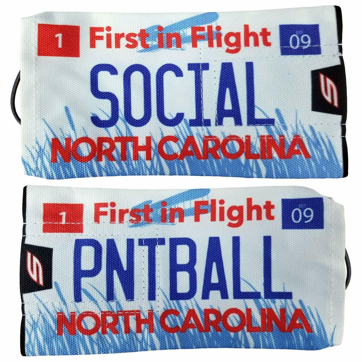 Social Paintball Barrel Cover Sock Sleeve North Carolina License Plate NEW