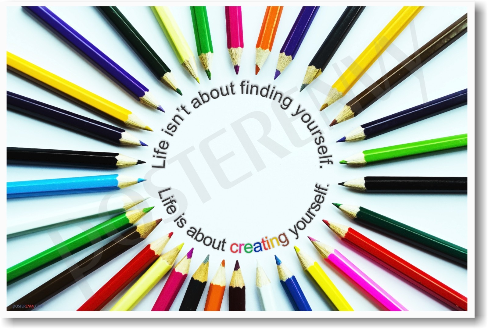 Life Isn't About Finding Yourself - NEW School Classroom Motivational POSTER