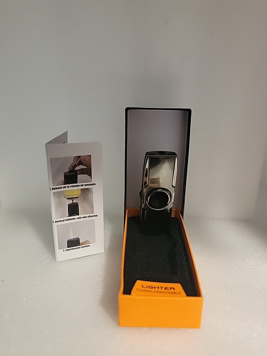 Jet Torch Butane Refillable Lighter, Windproof Blue Flame Cool Design,
