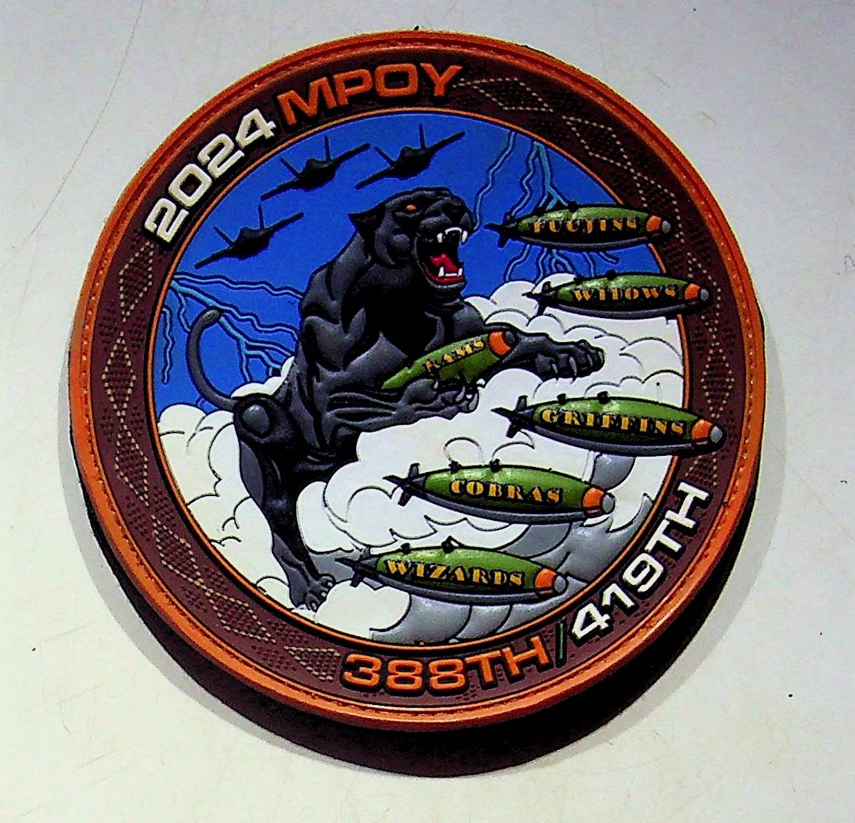 2024 MPOY Military Patch 388th 419th Squadron Embroidered Morale