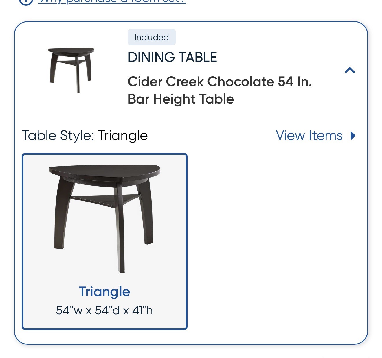 ROOMS TO GO modern dining room set table 4 chairs