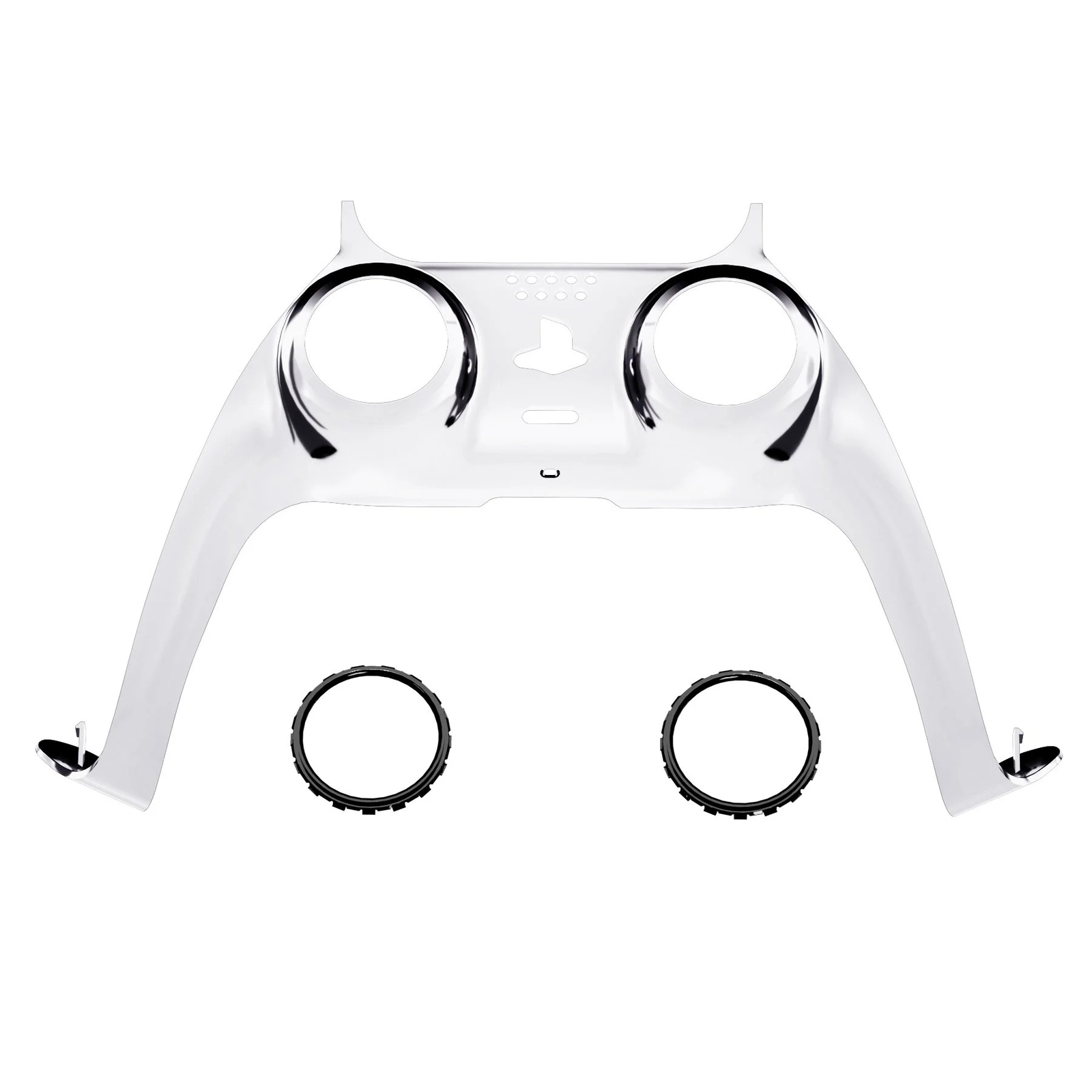 New Replacement Front Trim Shell w/Accent Rings compatible with PS5 Controller