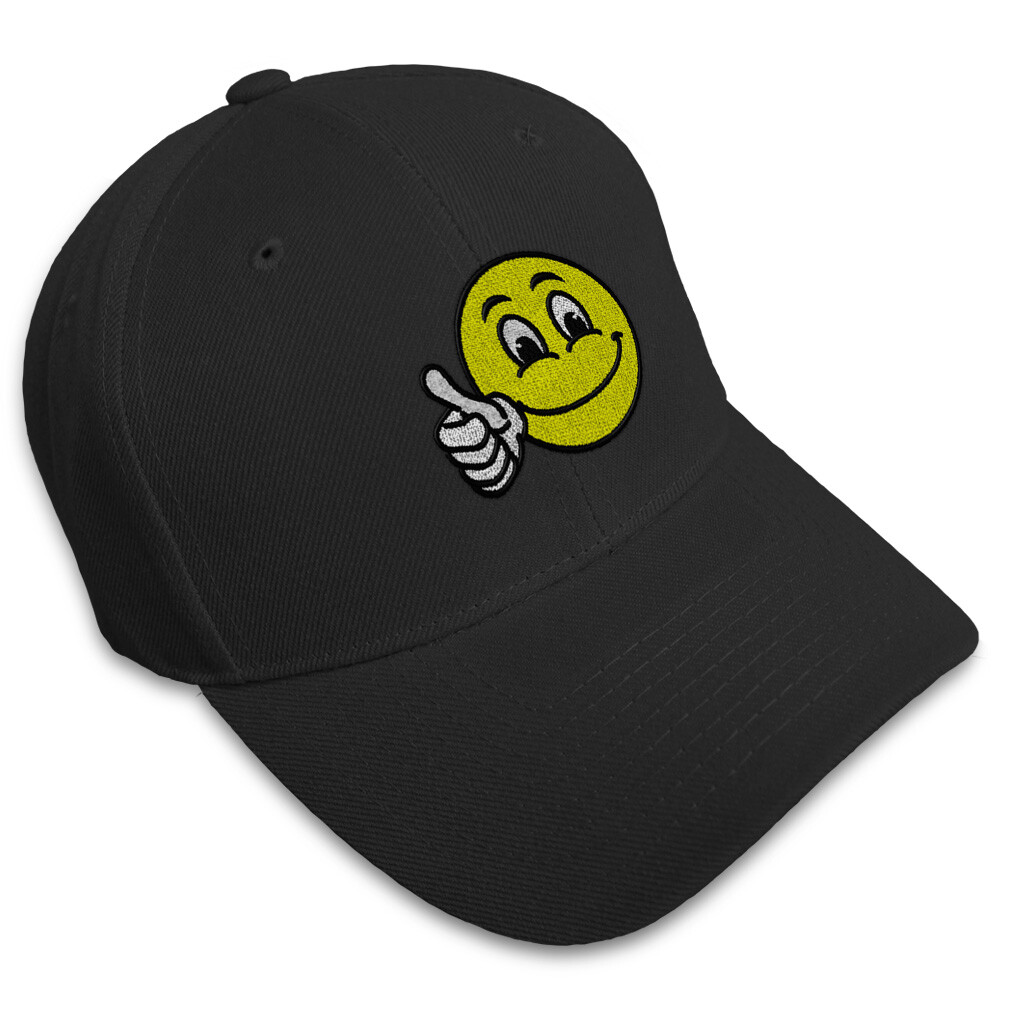 Baseball Cap Smile Smile Happy Face Embroidery Dad Hats for Men & Women 1 Size