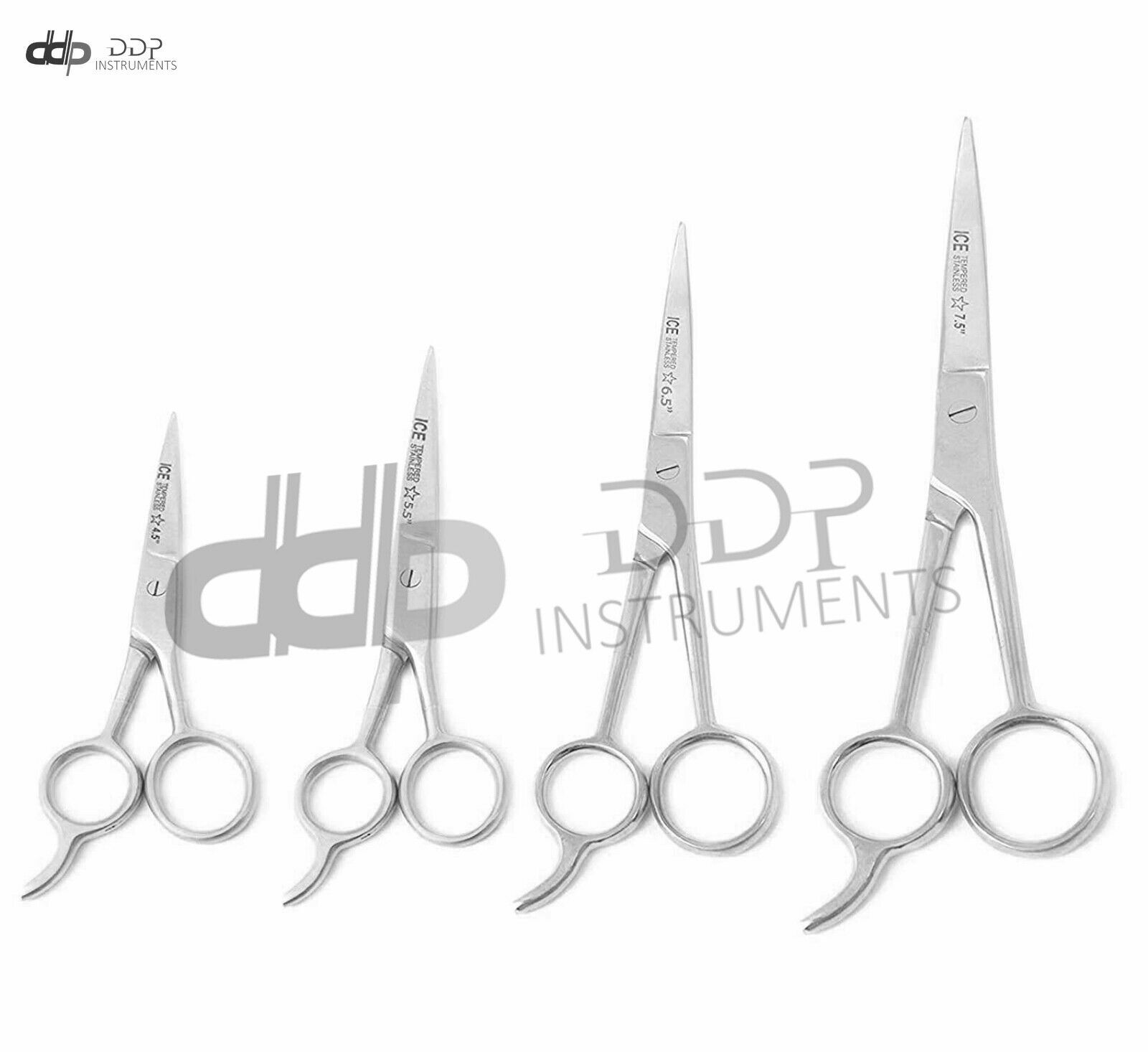 Ice Tempered Stainless Steel Styling Hair Cutting Scissors Barber (Pack of 4)