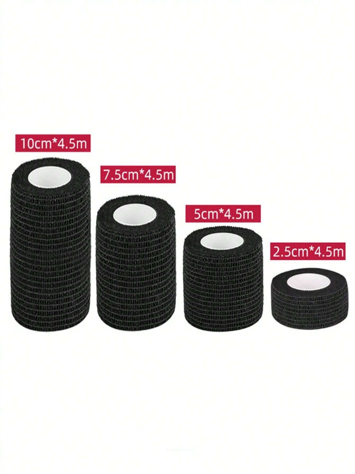 Latest 1 Roll 2.5cm/5cm/7.5cm/10cm X 4.5m Self-Adhesive Elastic Bandage, Sports