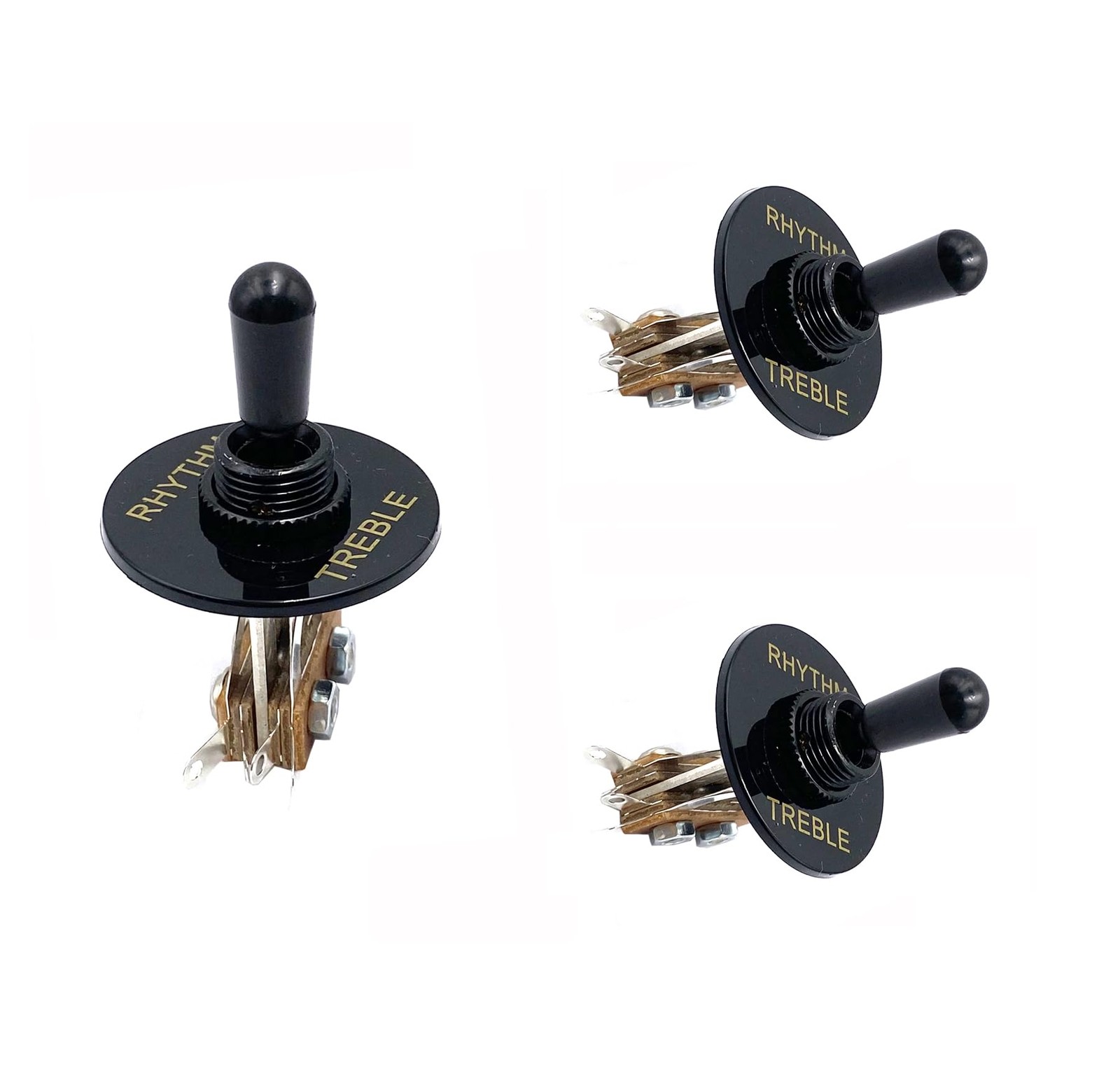 3 Packs Guitar Toggle Switches, Three-Way Position Black Toggle Switch Pickup...