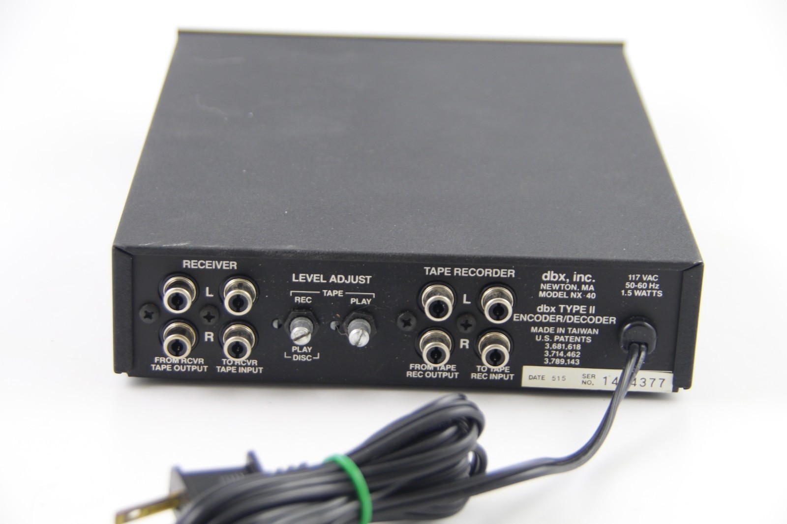 DBX NX-40 Tape Record/Play Noise Eliminator & dbx disc decoder