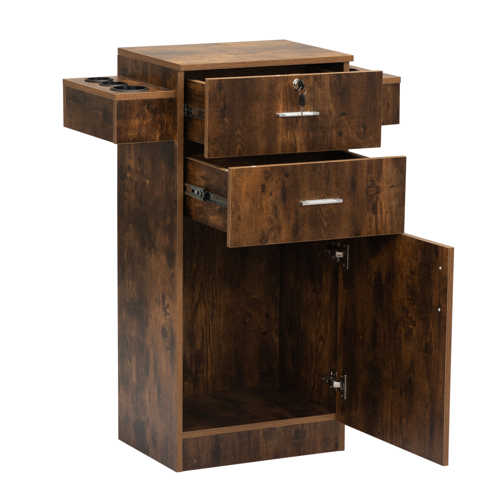 Locking Beauty Salon Station Hair Styling Barber Station, Spa Salon Equipment